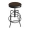 Holland Bar Stool Co Adjustable Stool, Clear Coat Finish, Rein Coffee Seat 910CL025 - alternate 1